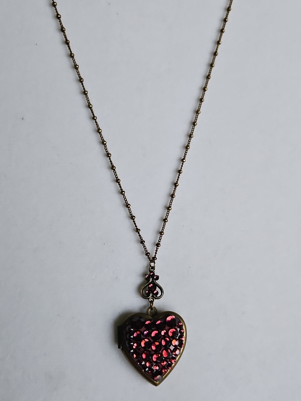Vintage Anne Koplik Heart Locket Necklace